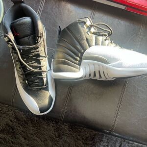 Jordan 12 Play Offs in Black and White